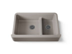 KOHLER K-6427-TRF Whitehaven Smart Divide 35-3/4" Undermount Double-Bowl Farmhouse Kitchen Sink - Truffle