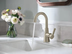 MOEN 64430BN Jase One-Handle Single Hole Bathroom Sink Faucet - Brushed Nickel