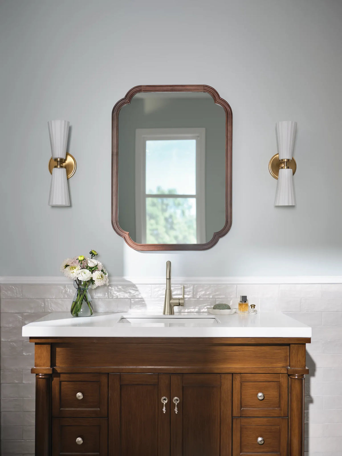 MOEN 64430BN Jase One-Handle Single Hole Bathroom Sink Faucet - Brushed Nickel