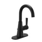 MOEN 64430BL Jase One-Handle Single Hole Bathroom Sink Faucet - Matte Black