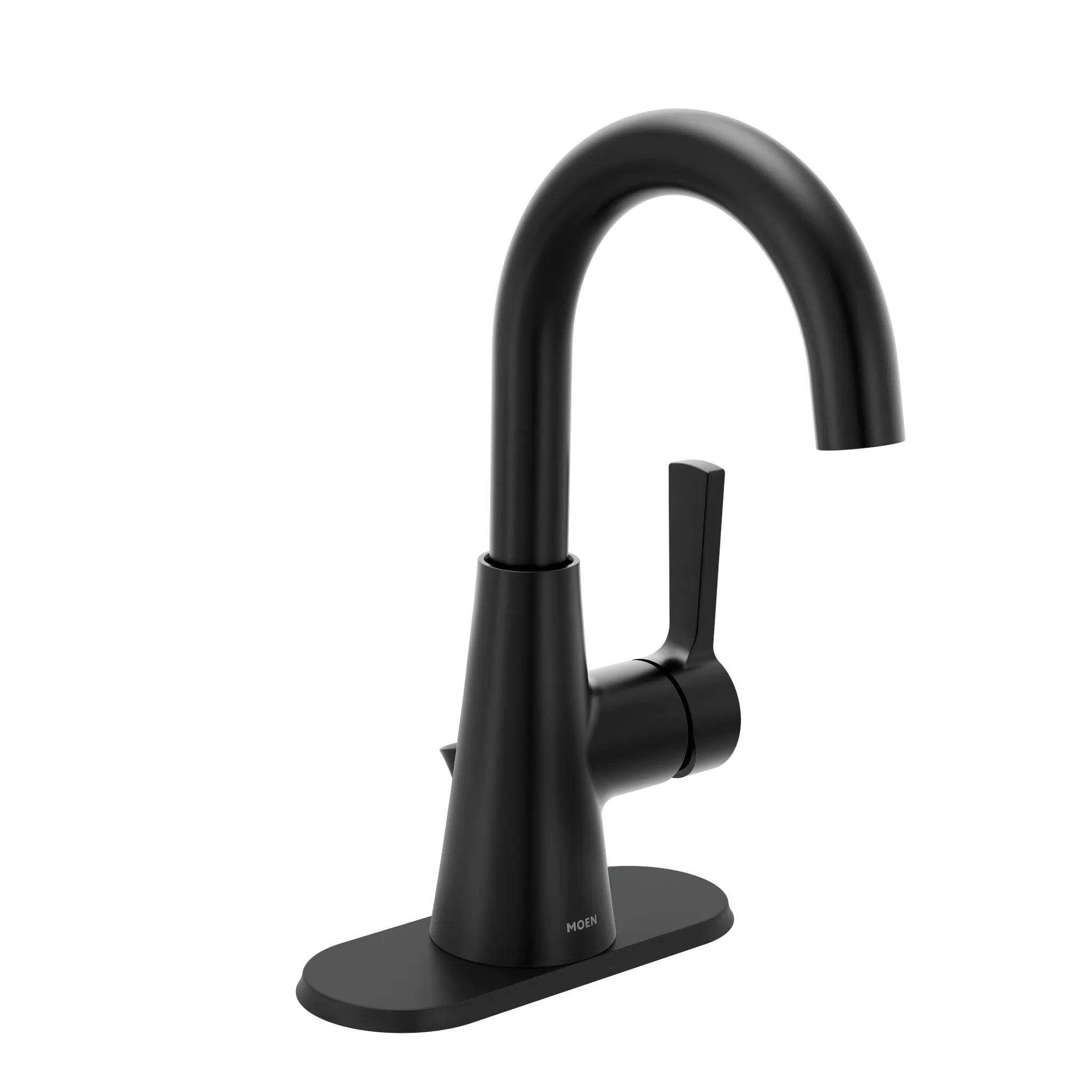 MOEN 64430BL Jase One-Handle Single Hole Bathroom Sink Faucet - Matte Black