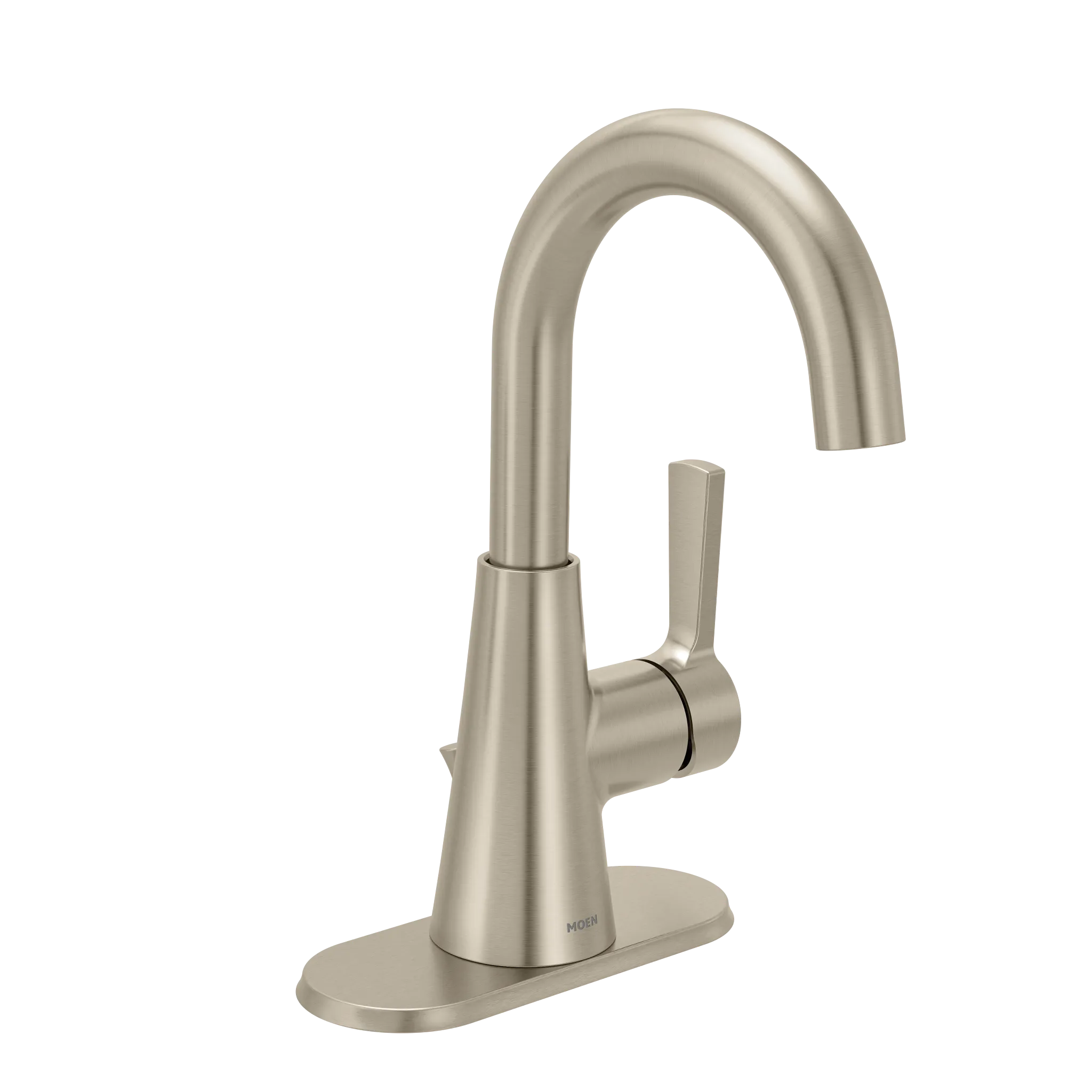 MOEN 64430BN Jase One-Handle Single Hole Bathroom Sink Faucet - Brushed Nickel