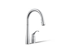 KOHLER K-647-CP Simplice Pull-Down Kitchen Sink Faucet With Three-Function Sprayhead - Polished Chrome