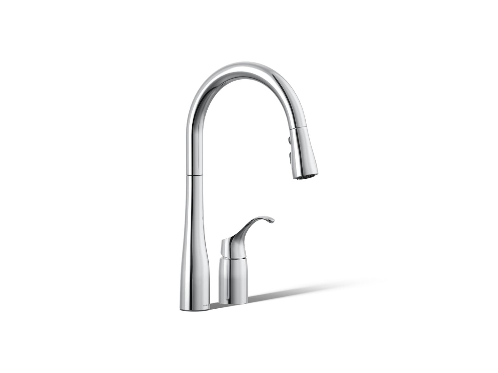 KOHLER K-647-CP Simplice Pull-Down Kitchen Sink Faucet With Three-Function Sprayhead - Polished Chrome