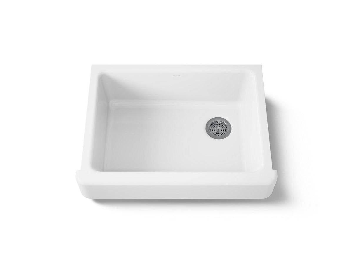 KOHLER K-6486-0 Whitehaven 29-1/2" Undermount Single-Bowl Farmhouse Kitchen Sink - White
