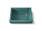 KOHLER K-6486-17 Whitehaven 29-1/2" Undermount Single-Bowl Farmhouse Kitchen Sink - Teal