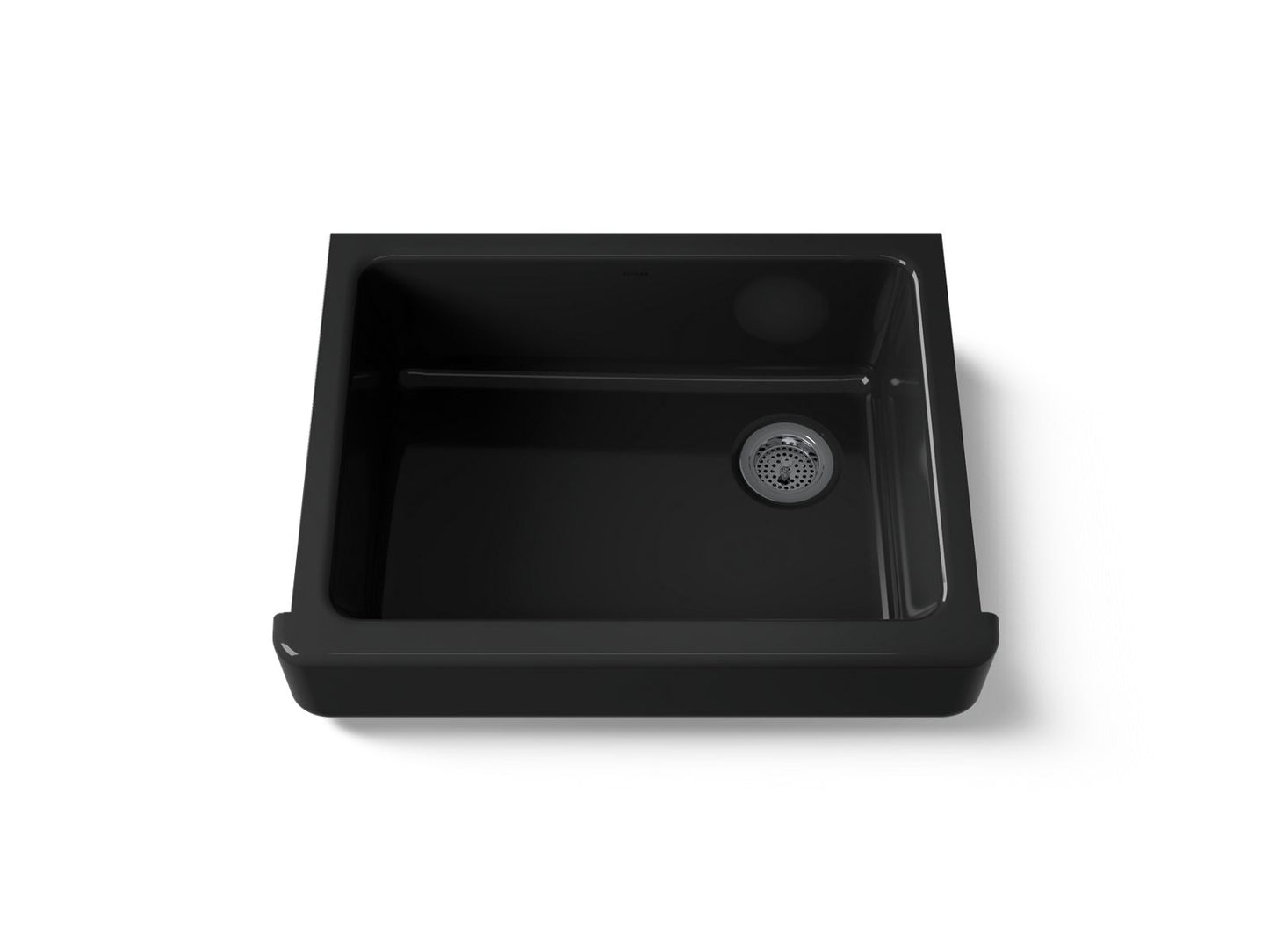 KOHLER K-6486-7 Whitehaven 29-1/2" undermount single-bowl farmhouse kitchen sink - Black Black