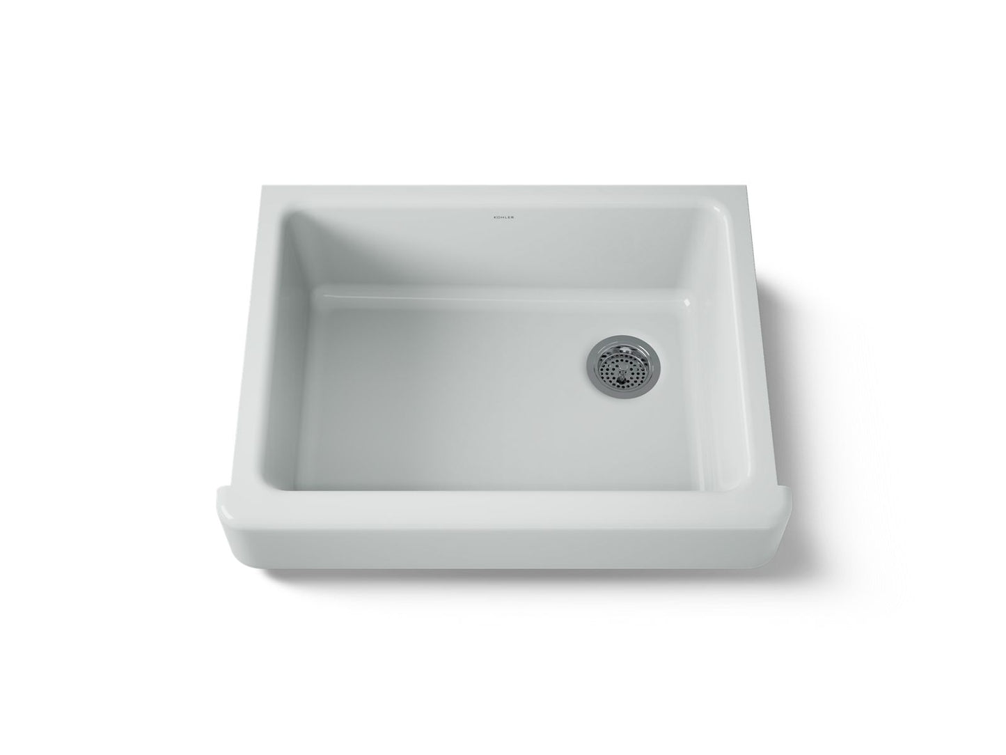KOHLER K-6486-95 Whitehaven 29-1/2" undermount single-bowl farmhouse kitchen sink - Ice Grey