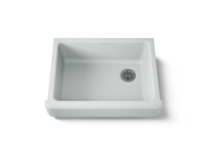 KOHLER K-6486-95 Whitehaven 29-1/2" undermount single-bowl farmhouse kitchen sink - Ice Grey