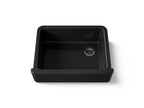KOHLER K-6487-7 Whitehaven 29-3/4" Undermount Single-Bowl Farmhouse Kitchen Sink - Black Black