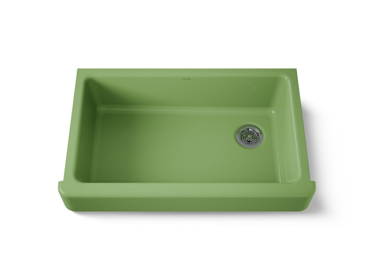 KOHLER K-6488-34 Whitehaven 35-1/2" Undermount Single-Bowl Farmhouse Kitchen Sink - Fresh Green