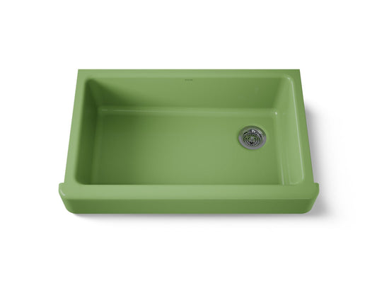 KOHLER K-6488-34 Whitehaven 35-1/2" undermount single-bowl farmhouse kitchen sink - Fresh Green