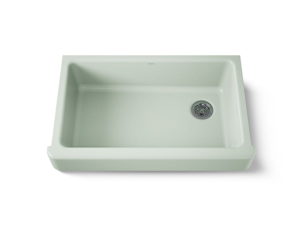 KOHLER K-6488-42 Whitehaven 35-1/2" Undermount Single-Bowl Farmhouse Kitchen Sink - Aspen Green