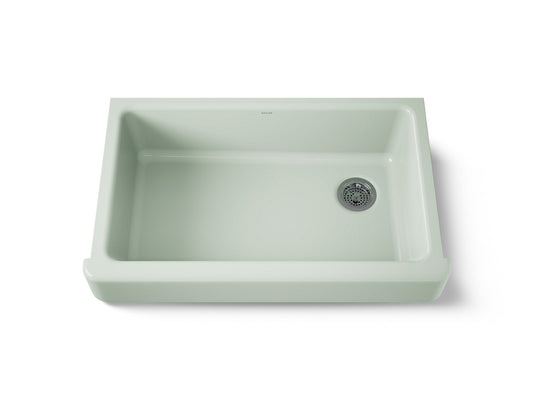 KOHLER K-6488-42 Whitehaven 35-1/2" undermount single-bowl farmhouse kitchen sink - Aspen Green