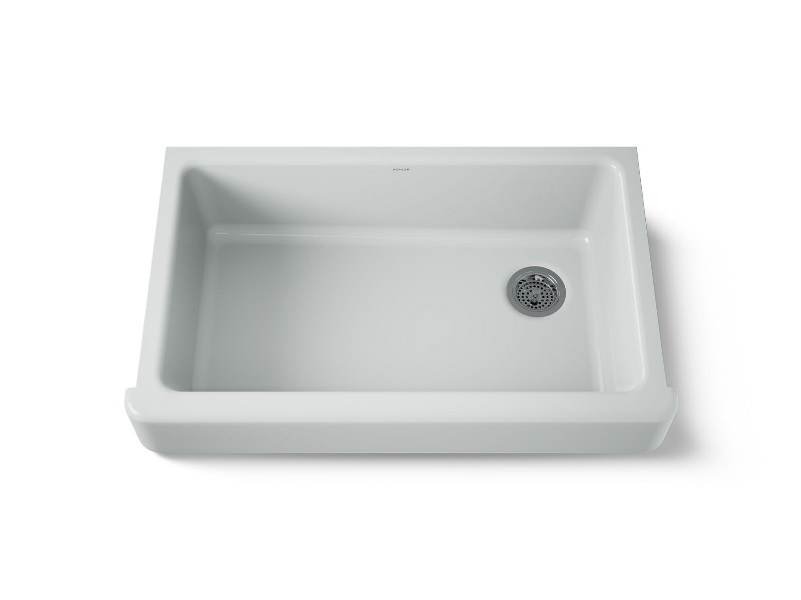 KOHLER K-6488-95 Whitehaven 35-1/2" Undermount Single-Bowl Farmhouse Kitchen Sink - Ice Grey