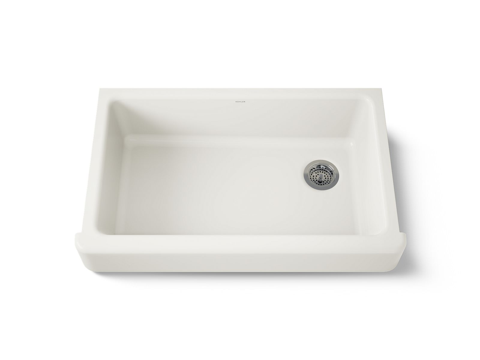 KOHLER K-6488-96 Whitehaven 35-1/2" Undermount Single-Bowl Farmhouse Kitchen Sink - Biscuit