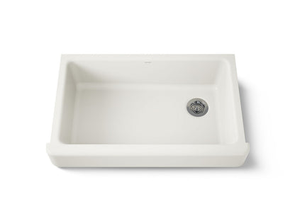 KOHLER K-6488-96 Whitehaven 35-1/2" undermount single-bowl farmhouse kitchen sink - Biscuit