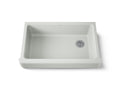 KOHLER K-6488-FF Whitehaven 35-1/2" Undermount Single-Bowl Farmhouse Kitchen Sink - Sea Salt