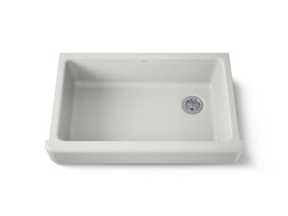 KOHLER K-6488-FF Whitehaven 35-1/2" undermount single-bowl farmhouse kitchen sink - Sea Salt