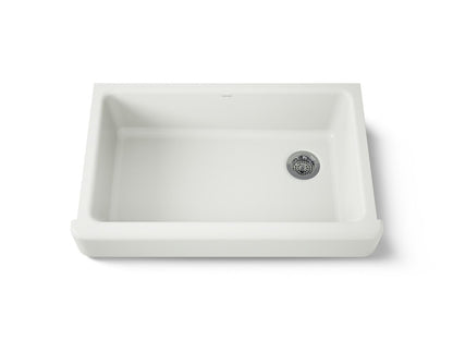 KOHLER K-6488-NY Whitehaven 35-1/2" undermount single-bowl farmhouse kitchen sink - Dune