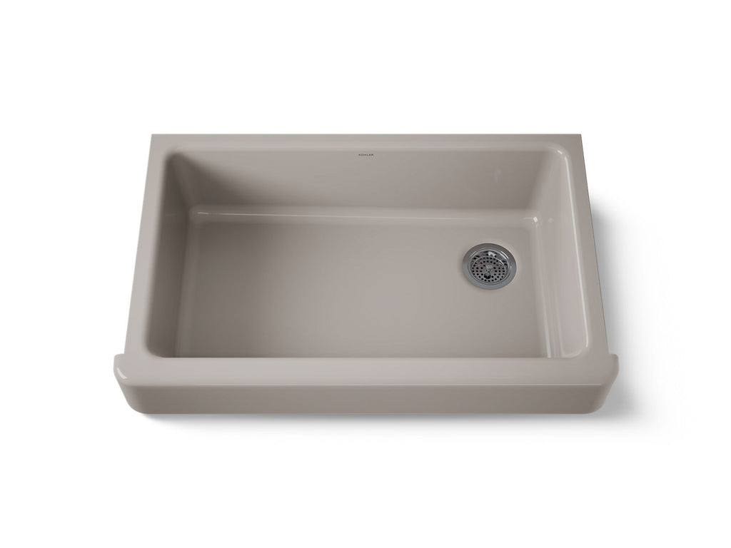 KOHLER K-6488-TRF Whitehaven 35-1/2" Undermount Single-Bowl Farmhouse Kitchen Sink - Truffle