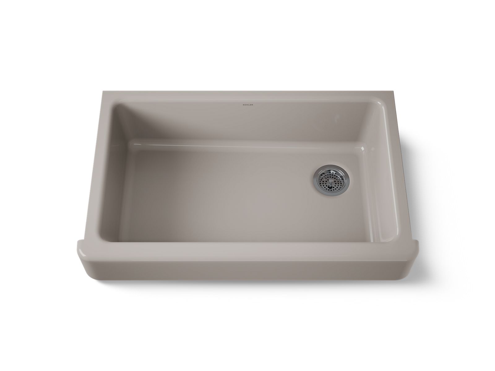 KOHLER K-6488-TRF Whitehaven 35-1/2" undermount single-bowl farmhouse kitchen sink - Truffle