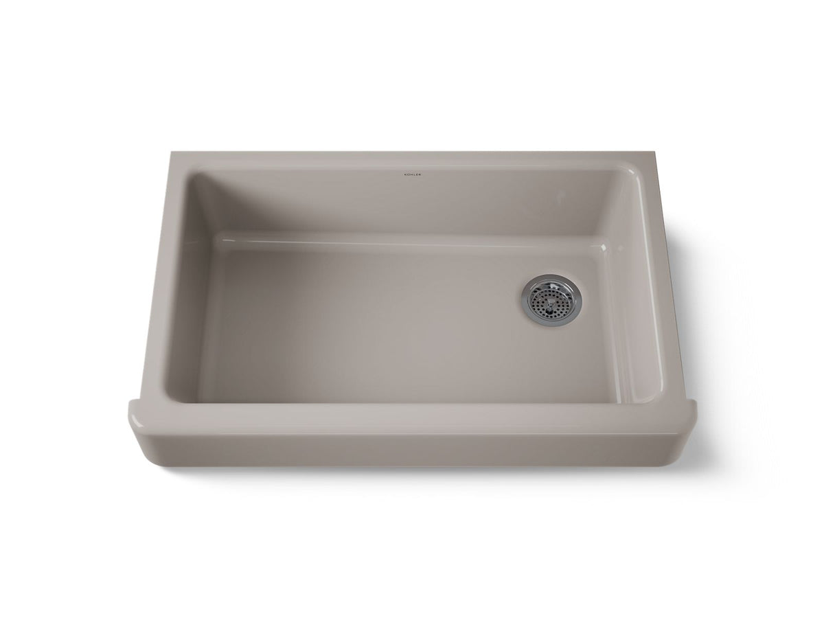 KOHLER K-6488-TRF Whitehaven 35-1/2" Undermount Single-Bowl Farmhouse Kitchen Sink - Truffle
