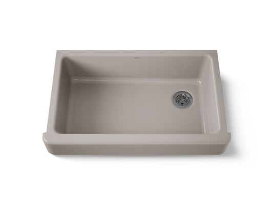 KOHLER K-6488-TRF Whitehaven 35-1/2" undermount single-bowl farmhouse kitchen sink - Truffle