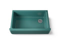 KOHLER K-6489-17 Whitehaven 35-3/4" Undermount Single-Bowl Farmhouse Kitchen Sink - Teal