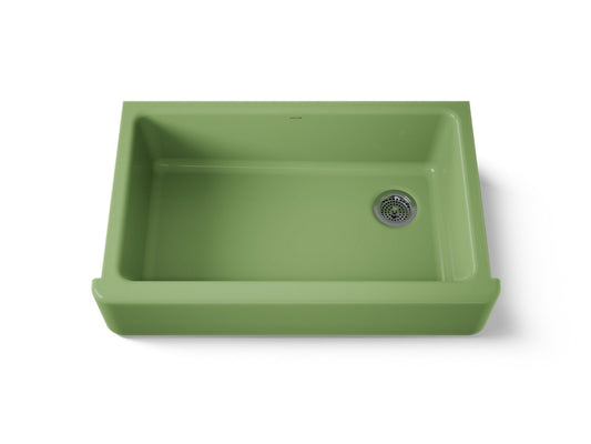 KOHLER K-6489-34 Whitehaven 35-3/4" undermount single-bowl farmhouse kitchen sink - Fresh Green