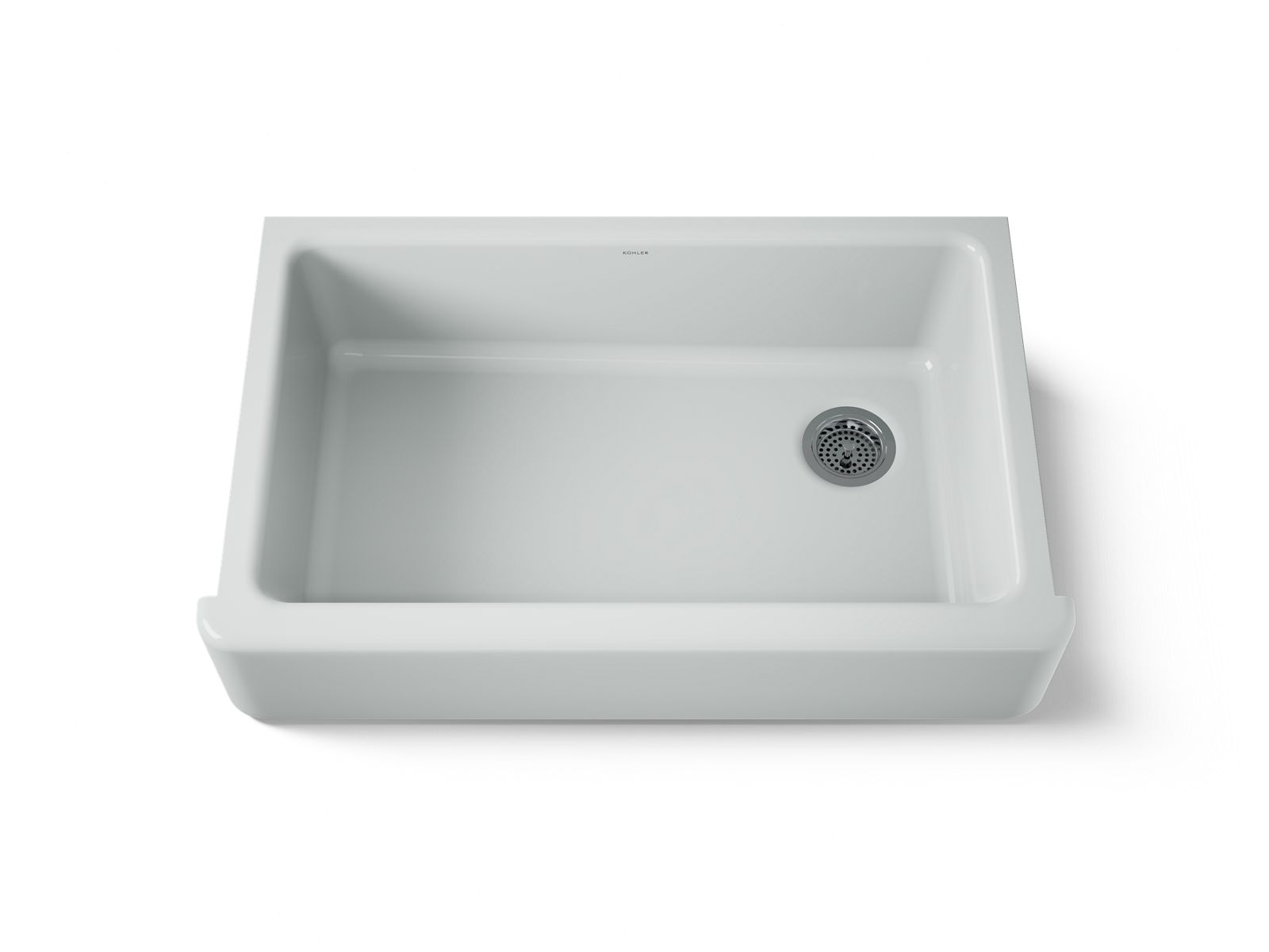 KOHLER K-6489-95 Whitehaven 35-3/4" Undermount Single-Bowl Farmhouse Kitchen Sink - Ice Grey