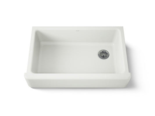 KOHLER K-6489-NY Whitehaven 35-3/4" undermount single-bowl farmhouse kitchen sink - Dune