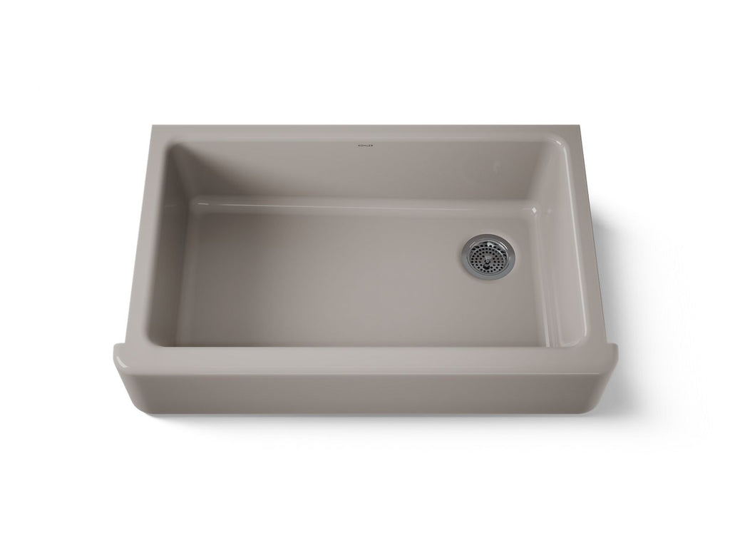 KOHLER K-6489-TRF Whitehaven 35-3/4" Undermount Single-Bowl Farmhouse Kitchen Sink - Truffle