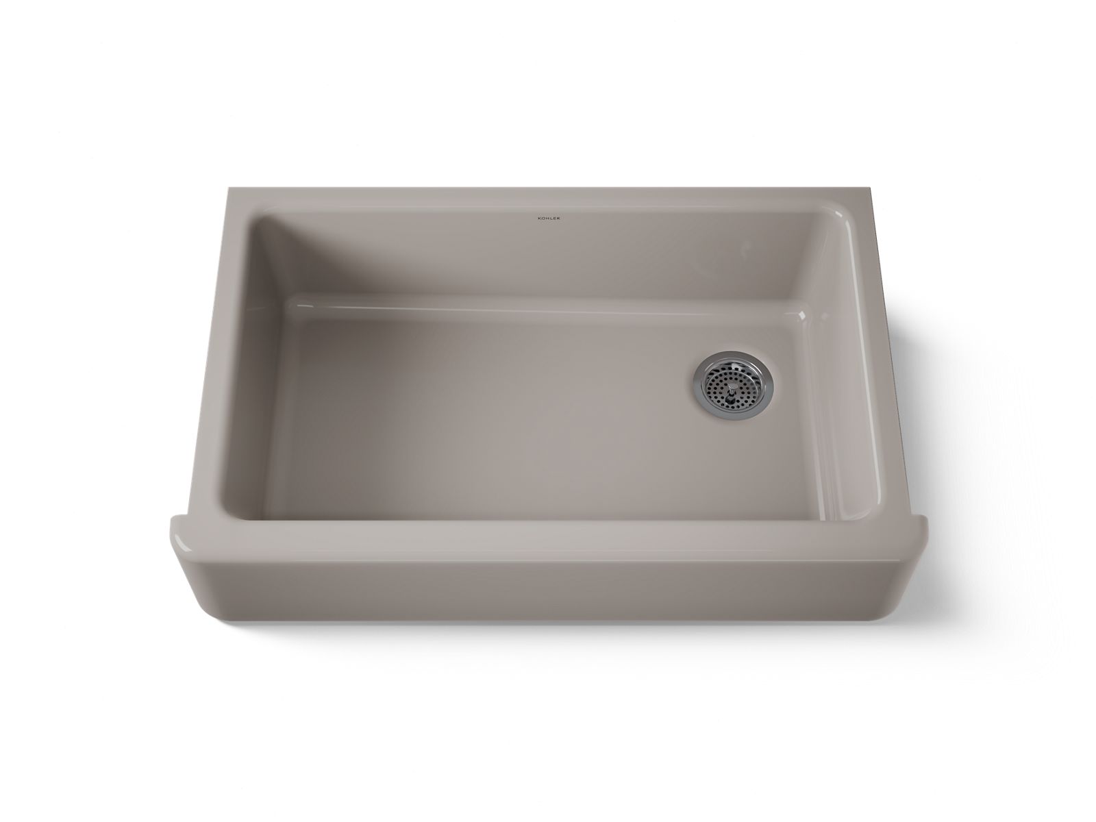 KOHLER K-6489-TRF Whitehaven 35-3/4" Undermount Single-Bowl Farmhouse Kitchen Sink - Truffle