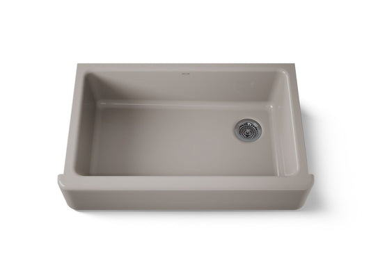 KOHLER K-6489-TRF Whitehaven 35-3/4" undermount single-bowl farmhouse kitchen sink - Truffle