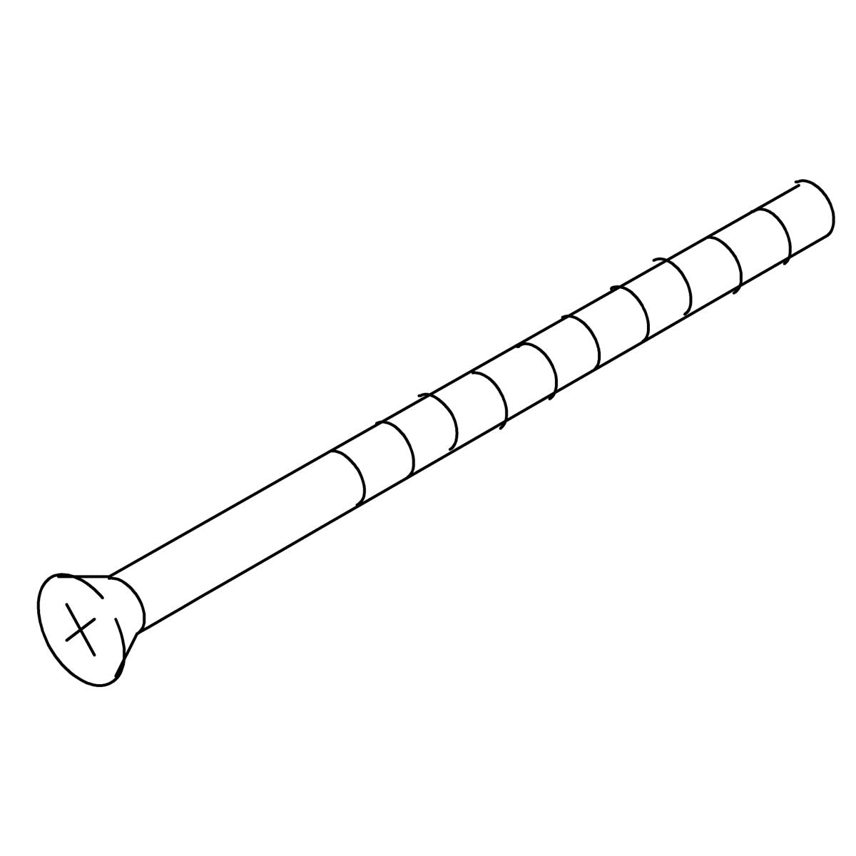 KOHLER 10-24 X 3.25 Screw - Brushed Black, K-65054-BKB