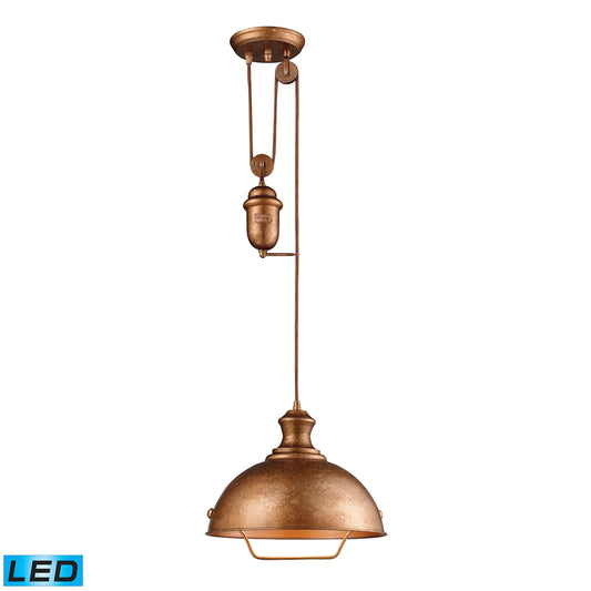 ELK SHOWROOM 65061-1-LED Farmhouse 14'' Wide 1-Light Pendant - Bellwether Copper