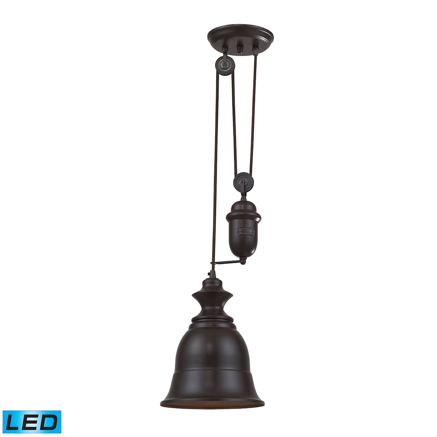 ELK SHOWROOM 65070-1-LED Farmhouse 8'' Wide 1-Light Mini Pendant - Oiled Bronze