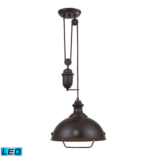 ELK SHOWROOM 65071-1-LED Farmhouse 14'' Wide 1-Light Pendant - Oiled Bronze