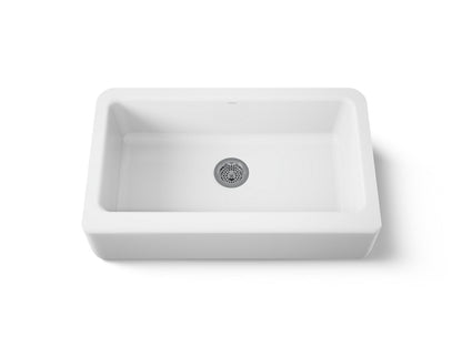KOHLER K-6546-0 Dickinson 33" undermount single-bowl farmhouse kitchen sink - White