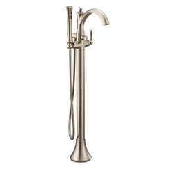 MOEN 655BN Wynford Chrome One-Handle Tub Filler Includes Hand Shower - Brushed Nickel
