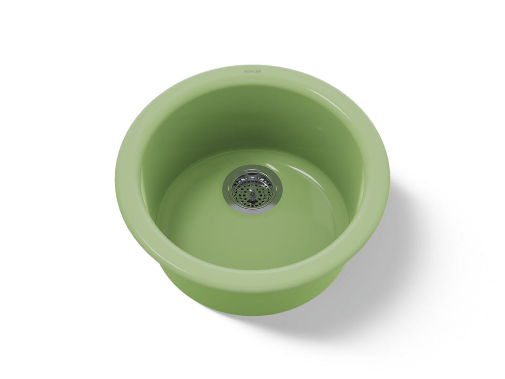KOHLER K-6565-34 Porto Fino 18-1/2" Top-/Undermount Single-Bowl Bar Sink - Fresh Green