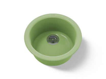KOHLER K-6565-34 Porto Fino 18-1/2" top-/undermount single-bowl bar sink - Fresh Green