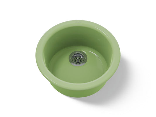 KOHLER K-6565-34 Porto Fino 18-1/2" top-/undermount single-bowl bar sink - Fresh Green