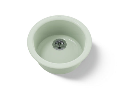 KOHLER K-6565-42 Porto Fino 18-1/2" top-/undermount single-bowl bar sink - Aspen Green