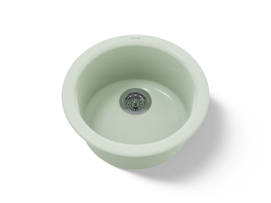 KOHLER K-6565-42 Porto Fino 18-1/2" top-/undermount single-bowl bar sink - Aspen Green