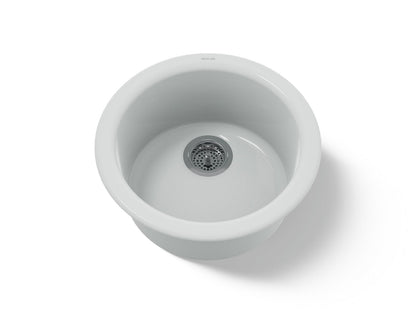 KOHLER K-6565-95 Porto Fino 18-1/2" top-/undermount single-bowl bar sink - Ice Grey