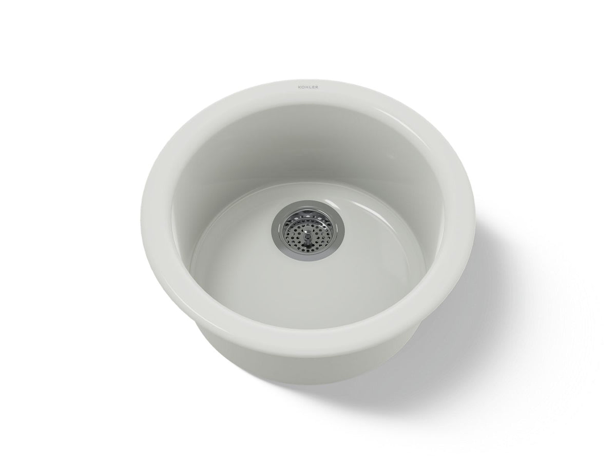 KOHLER K-6565-FF Porto Fino 18-1/2" Top-/Undermount Single-Bowl Bar Sink - Sea Salt