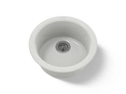 KOHLER K-6565-FF Porto Fino 18-1/2" top-/undermount single-bowl bar sink - Sea Salt