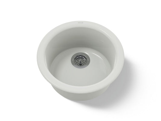 KOHLER K-6565-FF Porto Fino 18-1/2" top-/undermount single-bowl bar sink - Sea Salt